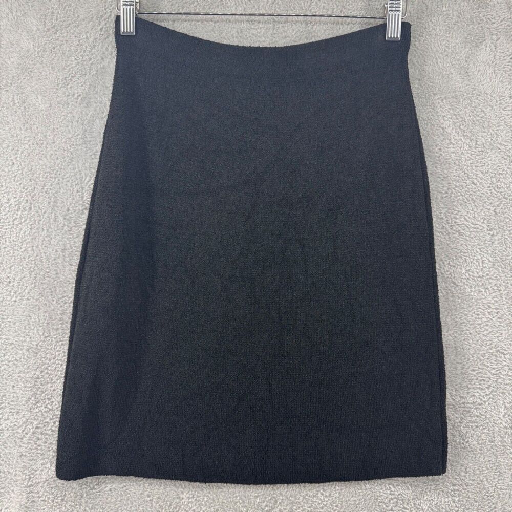 Brenda French French Rags Skirt Womens 3 Black Terry Knit Stretch Pencil PullOn